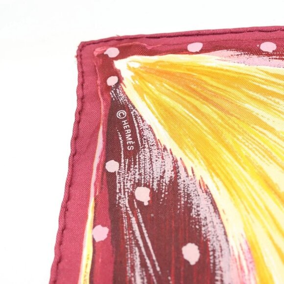 HERMES Carre 90 Scarf ""FEUX DU CIEL"" Silk Yellow Auth - Picture 8 of 16